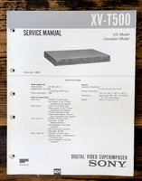 Sony XV-T500 Video Editor  Service Manual *Original*