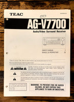 Teac AG-V7700 Receiver Service Manual *Original*