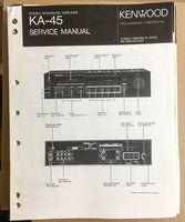 Kenwood KA-45 Amplifier  Service Manual *Original*