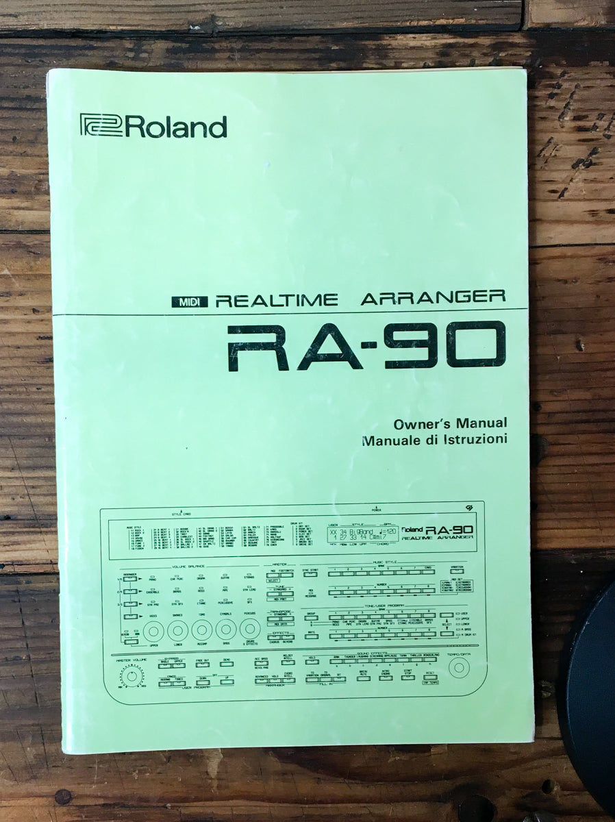 Roland RA-90 Real Time Arranger Owner / User Manual *Original*