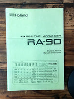 Roland RA-90 Real Time Arranger Owner / User Manual *Original*