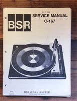 Kenwood C-167 C167 Record Player / Turntable Service Manual *Original*