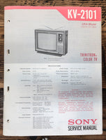 Sony KV-2101 TV  Service Manual *Original*