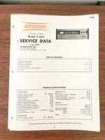 Superscope / Marantz T-220 Tuner Service Manual *Original*