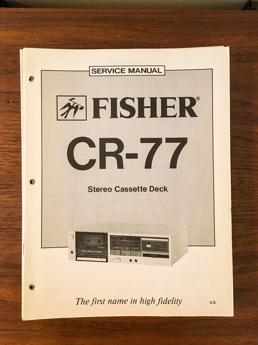 Fisher CR-77 Cassette Service Manual *Original*