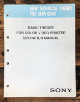 Sony Color Video Printer CVP-   Basic Theory Operation Manual *Original*