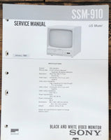 Sony SSM-910 Monitor  Service Manual *Original*