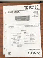 Sony TC-PX100 Cassette Service Manual *Original*