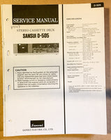 Sansui D-505 Cassette / Tape Player Service Manual *Original* #2