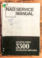 NAD Model 3300 Amplifier  Service Manual *Original*