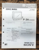 Sony KV-27TS22 TV  Service Manual *Original*