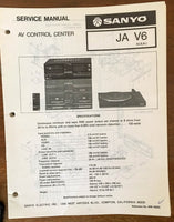 Sanyo JA V6 Amplifier Service Manual *Original*