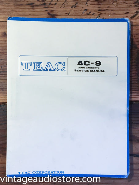 Teac AC-9 Auto Cassette  Service Manual *Original* #1
