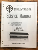 Kenwood KT-313 KT-3133 Tuner  Service Manual *Original*