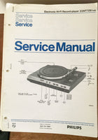 Philips 22AF729 /44 Record Player / Turntable  Service Manual *Original*