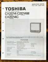 Toshiba CX2014 C2014M CX2014C TV Television Service Manual *Original* #2