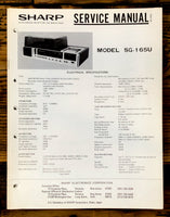 Sharp SG-165U Radio / Stereo System Service Manual *Original*