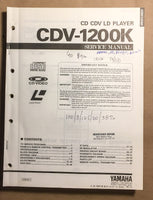 Yamaha CDV-1200K CD CDV LD Player  Service Manual *Original*