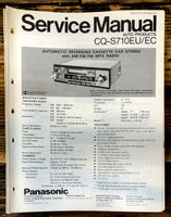 Panasonic CQ-S710EU EC Car Stereo  Service Manual *Original*