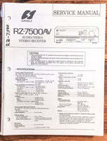 Sansui RZ-7500AV RZ-7500 AV Receiver  Service Manual *Original*