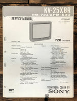 Sony KV-25XBR TV  Service Manual *Original*