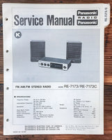 Panasonic RE-7173 RE-7173C Radio  Service Manual *Original*