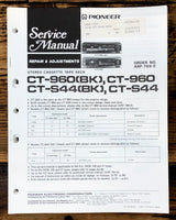 Pioneer CT-S44 CT-960 Cassette Service Manual *Original*