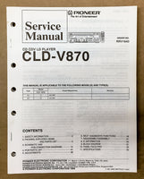 Pioneer CLD-V870 Laserdisc Player Service Manual *Original*