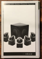 Mirage MX Home Theater Speaker  Owners / User Manual *Original*