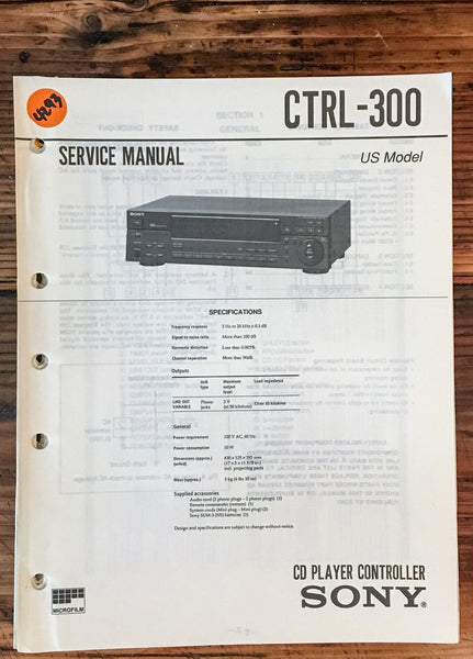 Sony CTRL-300 CD Player Controller  Service Manual *Original*