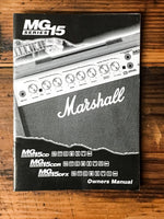 Marshall MG 15CD 15CDR 15DFX Amplifier / Speaker Owners / User Manual *Original*