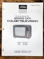 Toshiba C41A C51A TAC-4360 TAC-4370 TV / Television Service Manual *Original* #2