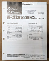 Pioneer S-313X Speaker Service Manual *Original*