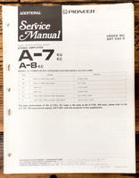 Pioneer A-7 A-8 Amplifier Add. Service Manual *Original*