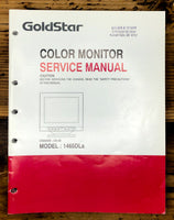 Goldstar CA-32 1465DLs Color Monitor Service Manual *Original*