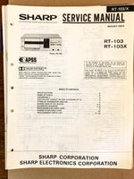 Sharp RT-103 RT-103X Cassette Deck  Service Manual *Original*