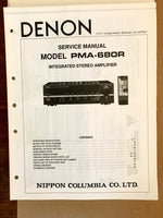Denon PMA-680R Preamp / Preamplifier  Service Manual *Original*