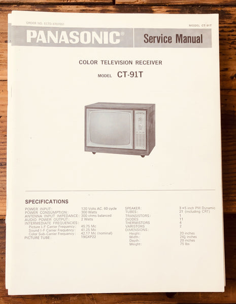 Panasonic CT-91T TV  Service Manual *Original*