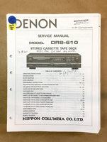 Denon DRS-610 Cassette Deck  Service Manual *Original*