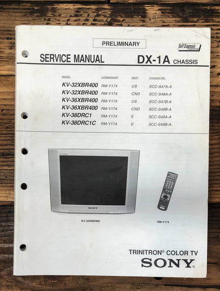 Sony KV-32XBR400 -36XBR400 -38DRC1 -36XBR400H TV Prelim. Service Manual Orig