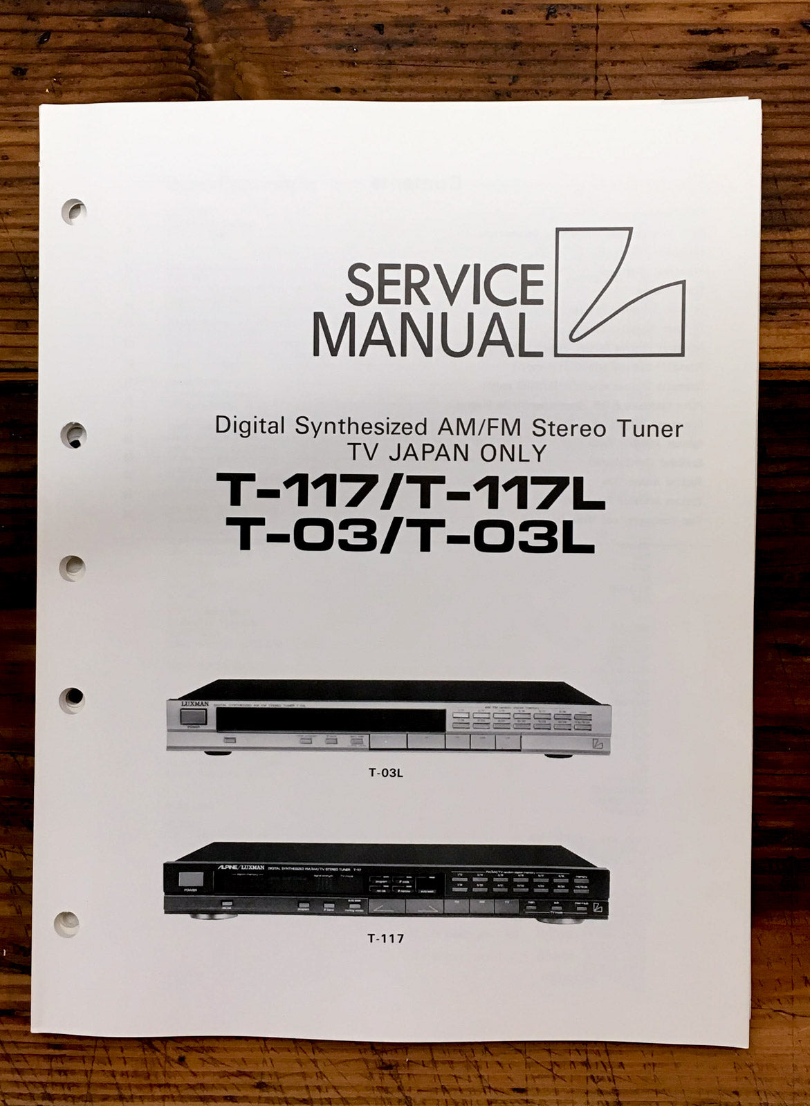 Luxman T-117 T-03 Tuner  Service Manual *Original*