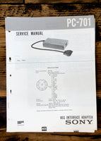 Sony PC-701 Adapter  Service Manual *Original*