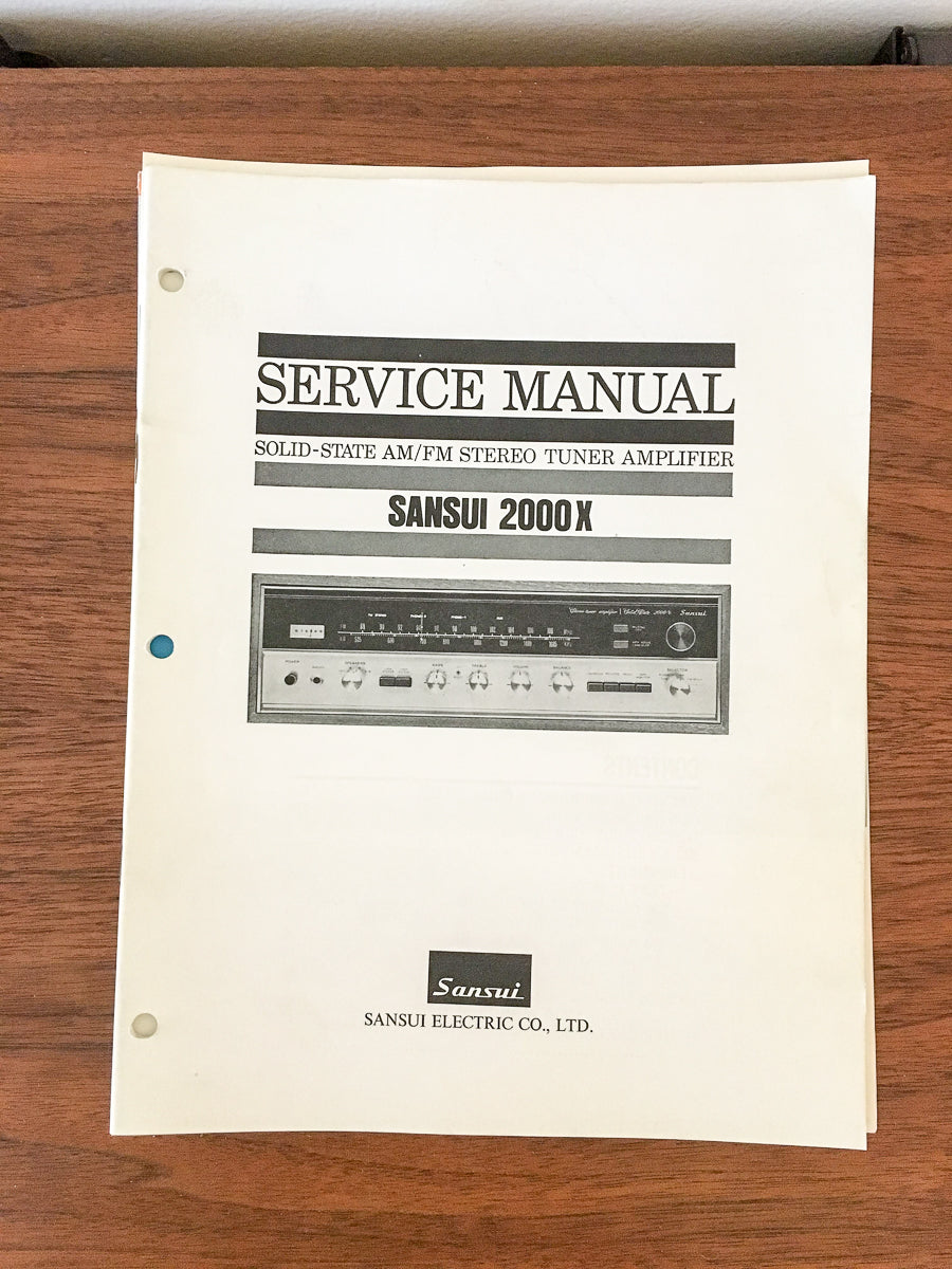 Sansui Model 2000X 2000 X Receiver Service Manual *Original*