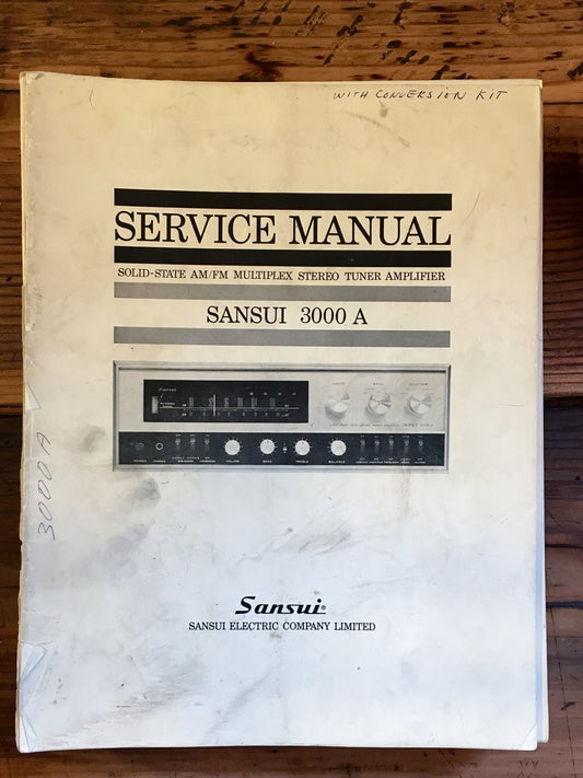 Sansui Model 3000A 3000 A Receiver Service Manual *Original*