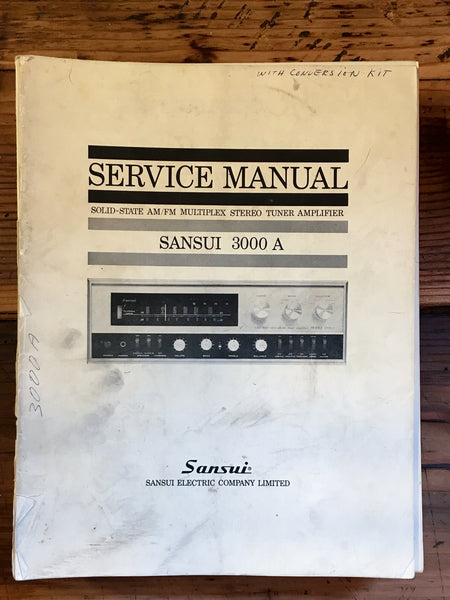 Sansui Model 3000A 3000 A Receiver Service Manual *Original*