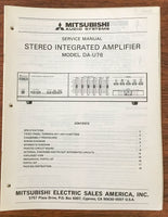 Mitsubishi DA-U76 Stereo Amplifier Service Manual *Original*