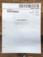 Sony CCD-FX700 -FX710  Supp. Service Manual *Original*
