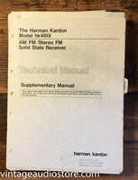 Harman Kardon HK460i HK 460i   Service Manual Supplement *Original*
