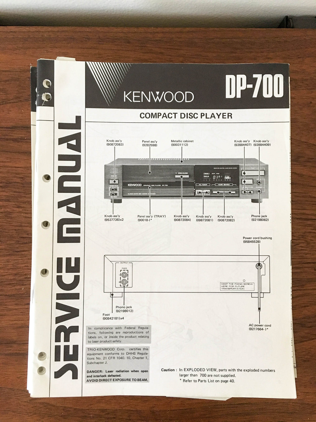 Kenwood DP-700  Service Manual *Original*