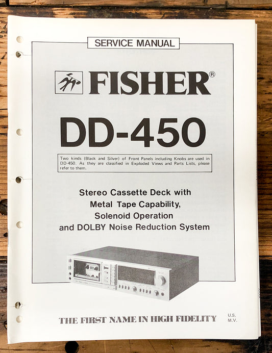 Fisher DD-450 Cassette Service Manual *Original*
